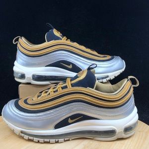 Nike AQ4137-700 Air Max 97 SE- Women- Size 8.5 - Metallic Gold Running Shoes